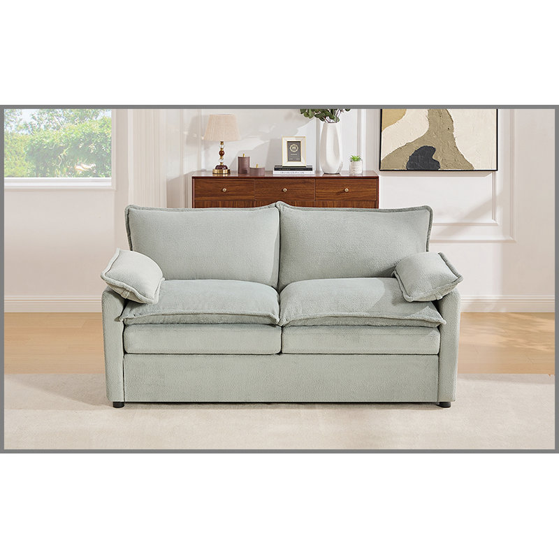 Canapé Modern, Gris, H 35,8 po x l 67,7 po x P 33,9 po