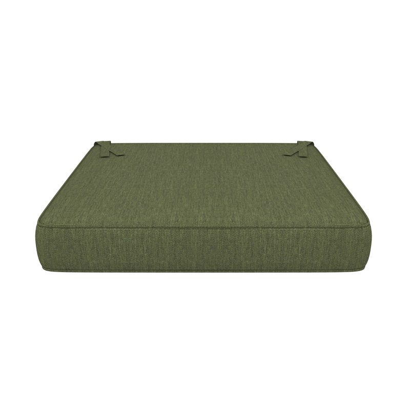 Sunbrella Indoor/Outdoor Dining Chair Cushion, 18" W x 18" D, Sunbrella® Canvas Fern