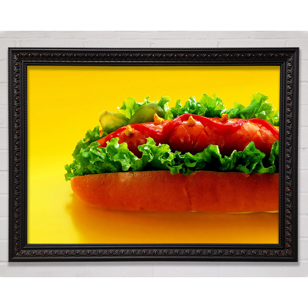 Hot Dog With Everything - Einzelner Bilderrahmen Kunstdrucke