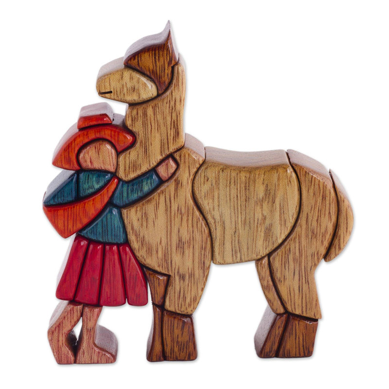 Sculpture en bois d'art populaire andin