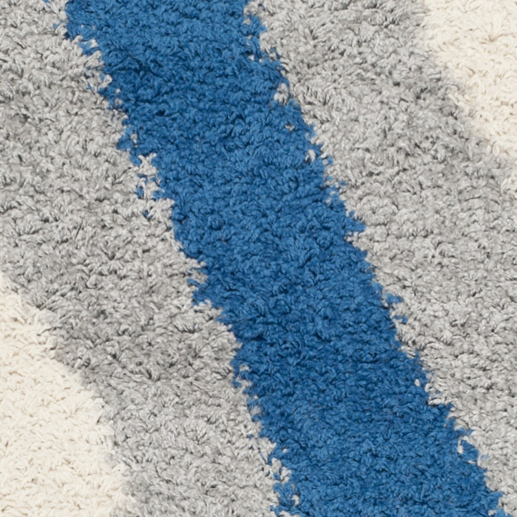 Delane Abstract Gray/Blue Area Rug