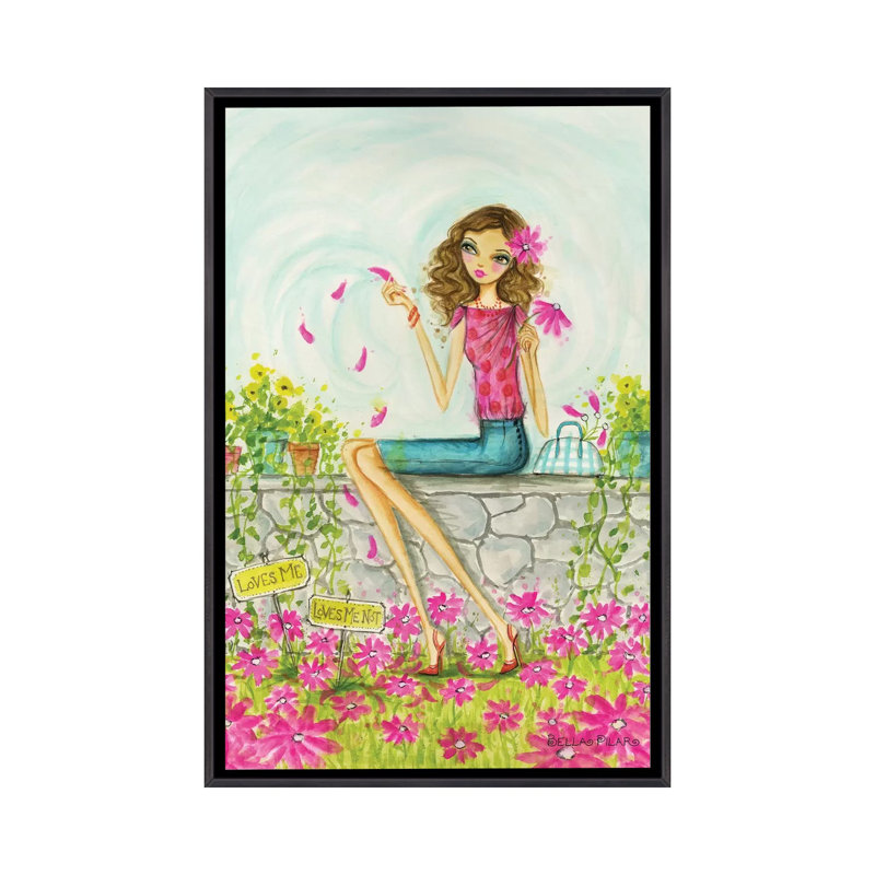 Printemps à Summerside # 4, art, Toile avec cadre noir patiné, H 48 po x l 32 po x P 1,5 po