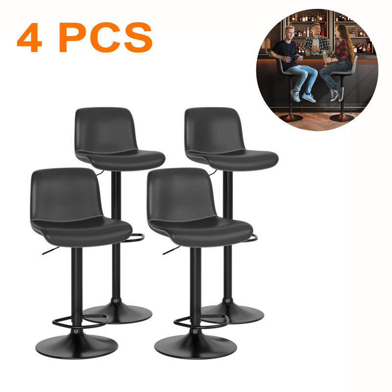 Ensemble de 4 tabourets de bar Modern, Noir, noir, noir, noir