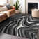 Premium Machine Washable Prisco Black Rug