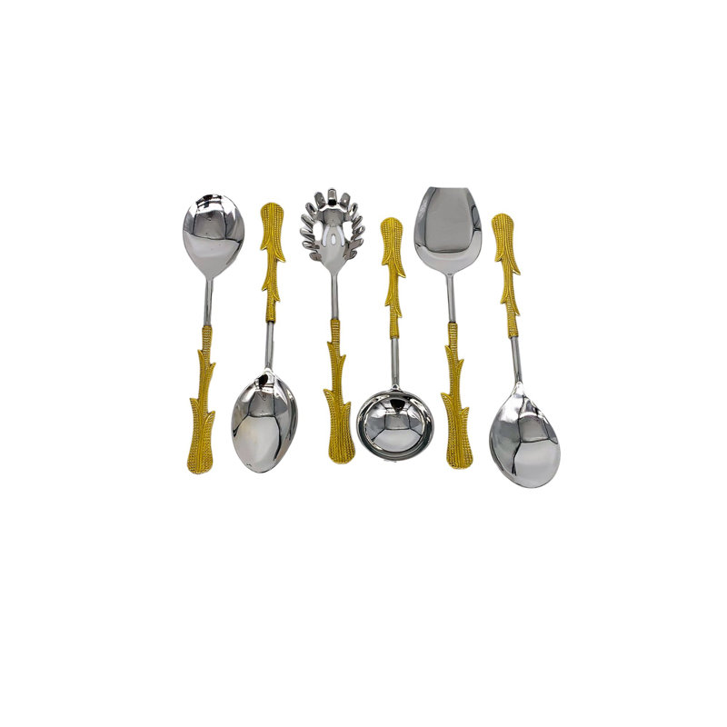 Gilles 6 Piece Stainless Steel Hostess Set