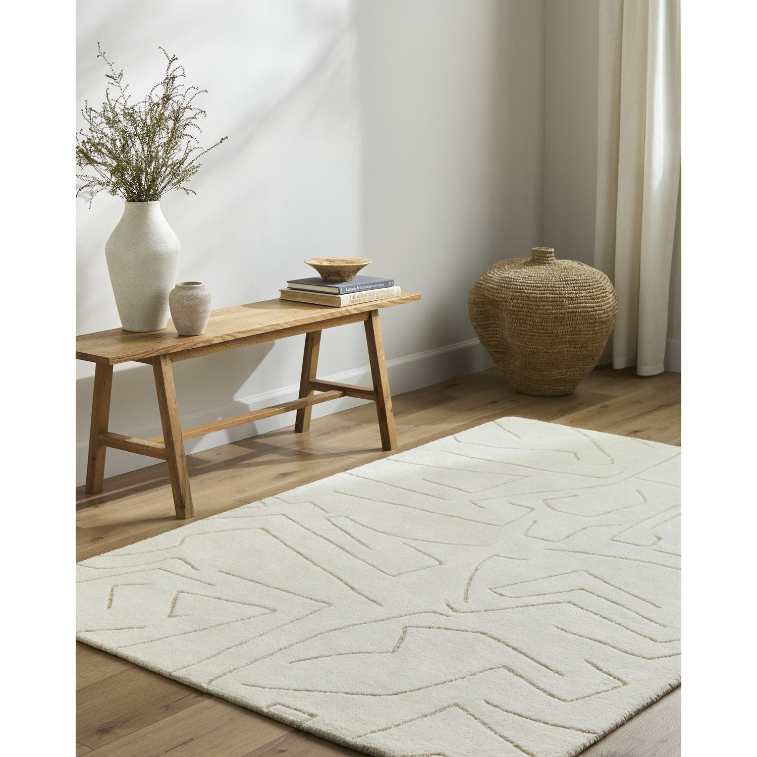 Lorette Hand-Tufted Abstract Rug, Rectangle 2' x 3'