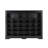 Sleek Design 24 Shoe Cubby Console, Modern Shoe Cabinet With Curved Base, Versatile Sideboard With High-Quality For Hallway, Bedroom, Living Room, Black-336838246