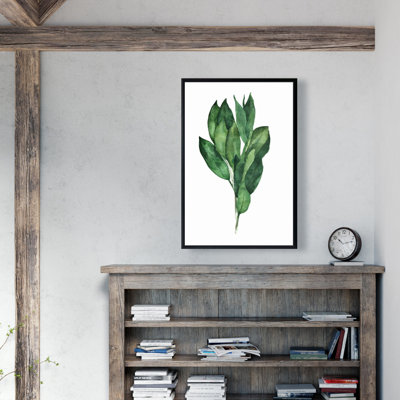 Ensemble de feuilles de laurier - Décoration de cuisine en toile encadrée | Home Art