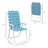 Set of 4 Folding Patio Chairs, Classic Portable Chair Set, Blue-979430253