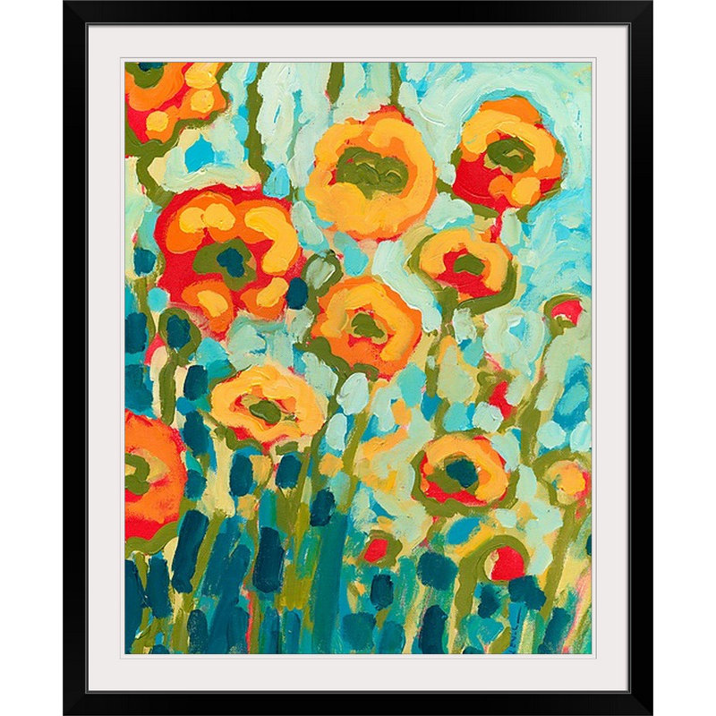 Nolani «California Poppies» - reproduction d'art, H 30 po x l 24 po x 1,5 po, Toile