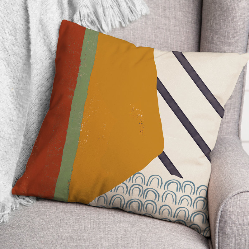 Geometric Outdoor Reversible Throw Pillow