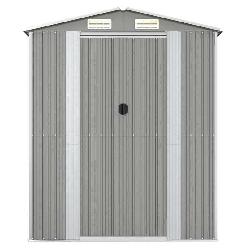 Remise de rangement en acier, gris