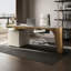 Bureau de direction blanc en demi-cercle en fritté avec tiroirs blanc-172536321