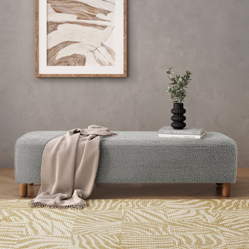 Repose-pieds rembourré en tissu confortable