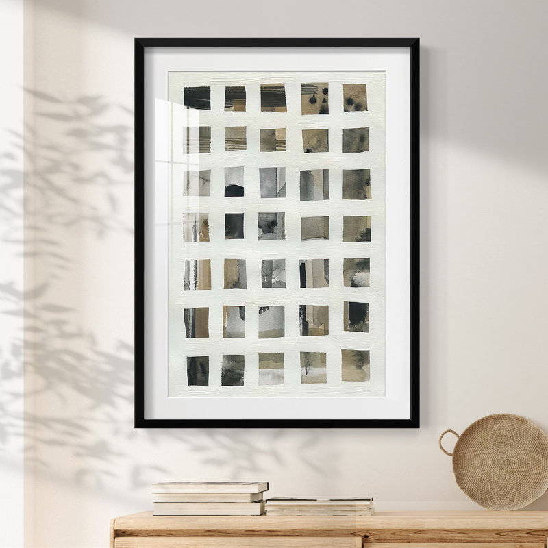 Grid of Grit II - Impression encadrée, H 28,5 po x l 20,5 po, Noir