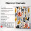 Old-School Flowers - Rideau de douche Premium-1401875319