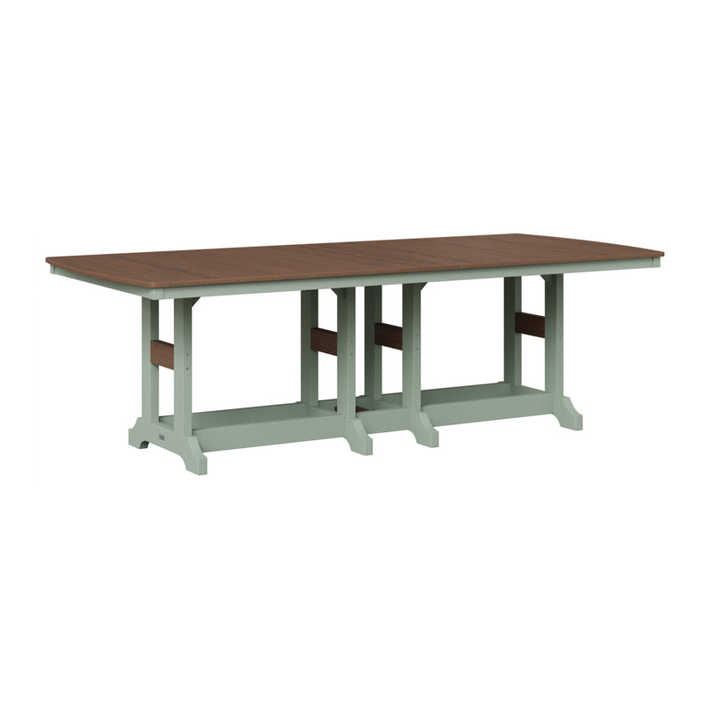 Garden Classic Outdoor Bar Table, Brazilian Walnut, Seafoam