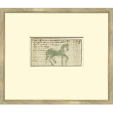 Green Horse - Mennonite Ledger Drawing Giclee Print by Soicher Marin Archives
