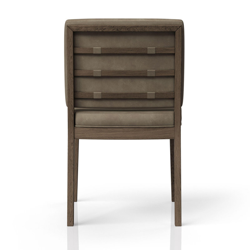 Ensemble de chaises lattes et en cuir à dossier souple (ensemble de deux)
