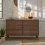 Commode double 6 tiroirs Breux pour chambre à coucher, commode large Mid-Century