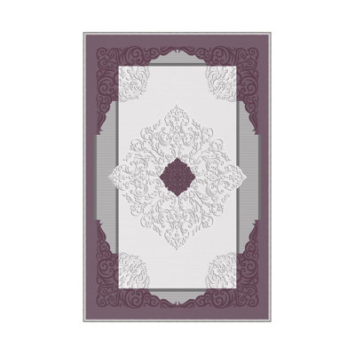 Stylish Hall Carpet, 2.6 x 4.9 Feet, 100% Polyester, 650 g/m² | Antibacterial, Non-Slip PVC Underside, 0.3 in Pile Height | Machine Washable, 3D Digital Printing, Perfect for Any Entryway or Living Space