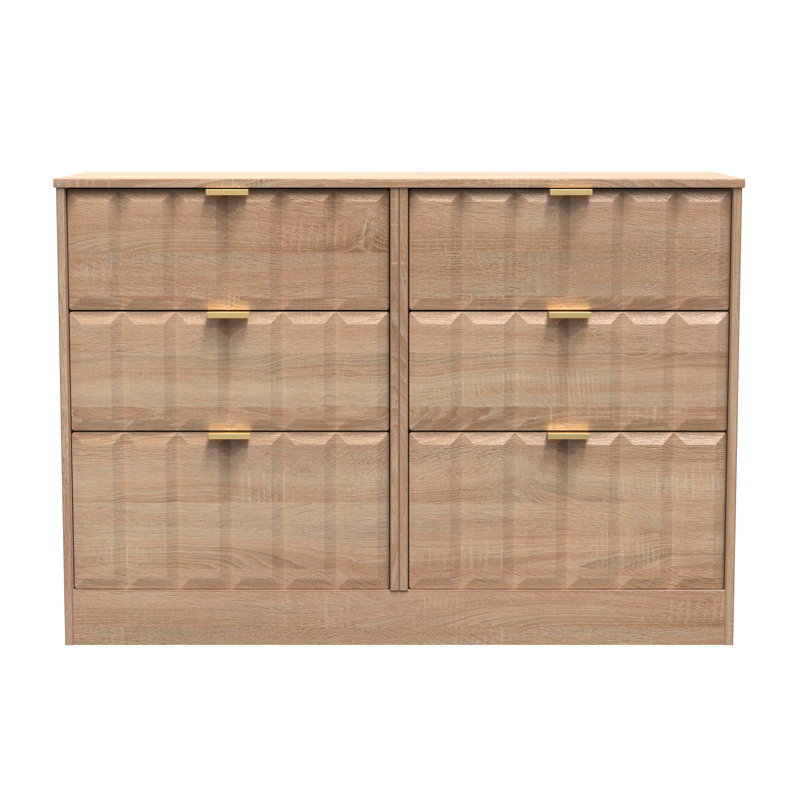 Besian 115cm W 6 - Drawer Chest of Drawers, Bardolino Oak