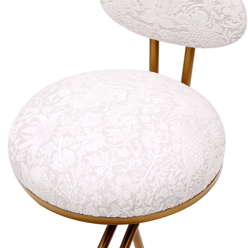 Ensemble de 2 tabourets de bar, tabourets de bar avec dossier, tabouret de comptoir rembourré pour îlot de cuisine