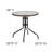 28'' Round Metal Table with Rattan Edging and 2 Rattan Stack Chairs-374904535