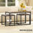 Nesting Coffee Table Set of 3, End Tables for Living Room, Brown