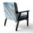 'Hanro - Blue Silver Spring II - Upholstered Modern Lake House Accent Arm Chair-1994107709