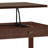 Artisan 46"W Solid Wood Contemporary Lift Top Coffee Table with Hidden Storage Compartment, Open Shelf and Square Knobs