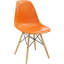 Chaise en plastique avec base en bois-267134655