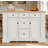 Sideboard Buffet Cabinet With Storage, Kitchen Console Table With 5 Drawers, 2 Cabinets, Adjustable Shelves, Buffet Server For Dining Room, Living Room, Entryway (white)-222703057