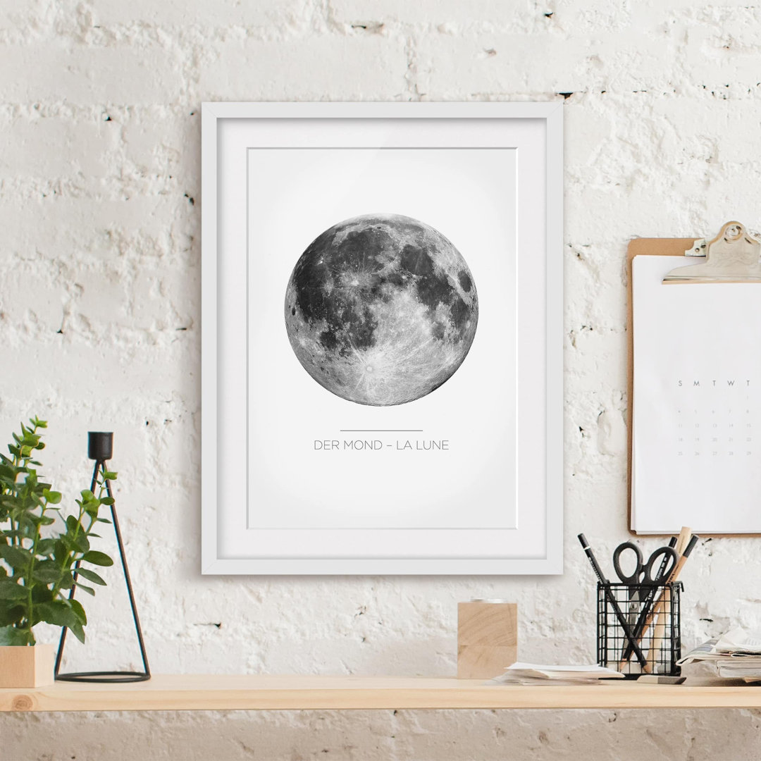 Gerahmter Grafikdruck La Luna - Der Mond