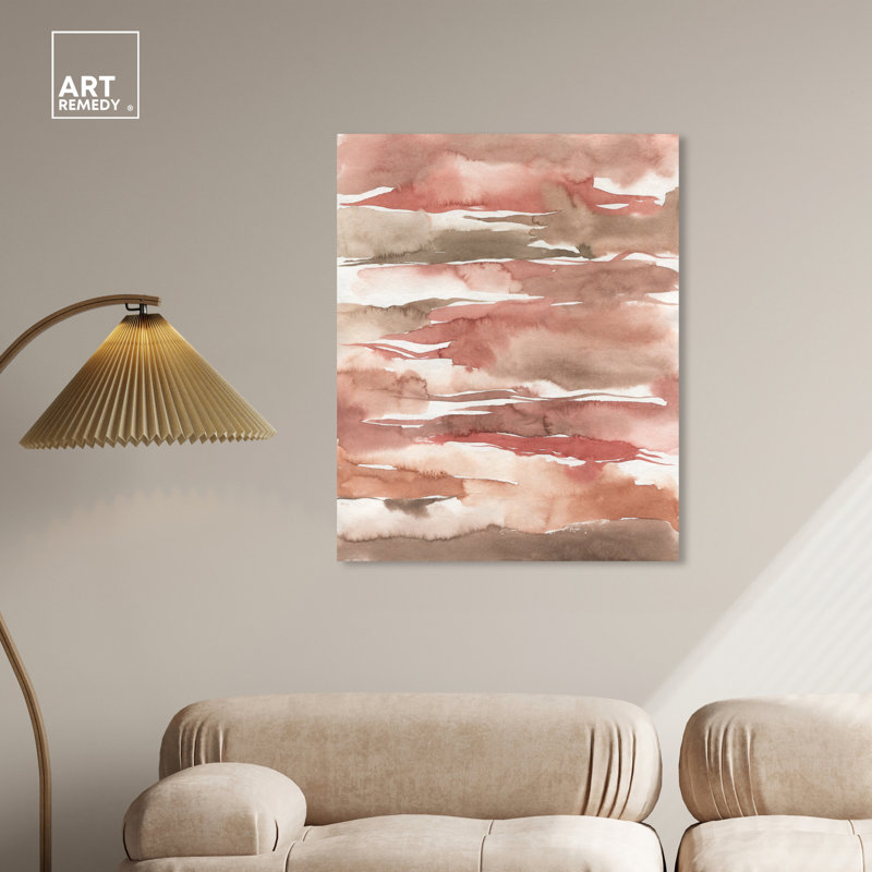 Warm Earth Tones Abstract Canvas Wall Art, 30" x 36"