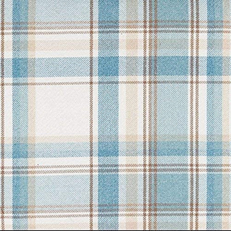 Harworth Polyester Tartan Bedspread, Duck Egg Blue