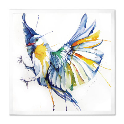 Oiseau coloré - décoration murale traditionnelle en toile