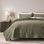 Ensemble de courtepointe 100% coton EVERGRACE Channel Stitch, couvre-lit en satin de coton prélavé, ensemble de literie 3 pièces doux et respirant avec 2 taies décoratives pour toutes les saisons-124555134-124555136