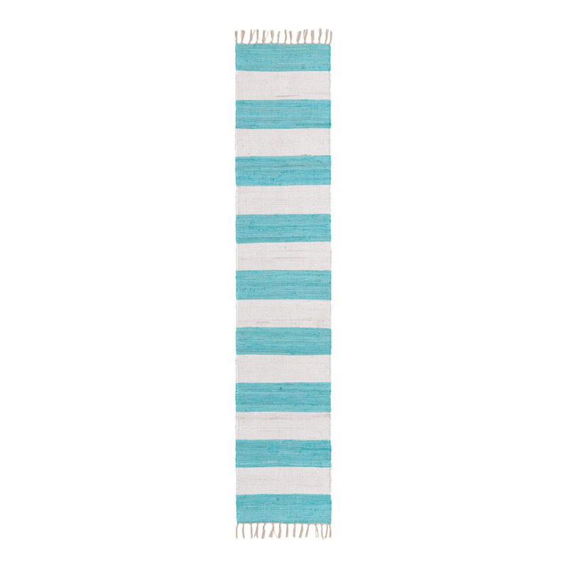 Abitha Cotton Striped Indoor Rug, Runner 2'2" x 10'