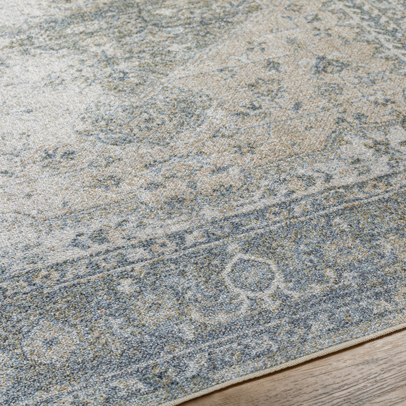Bemidji Washable Oriental Indoor Rug, Round 6'7"