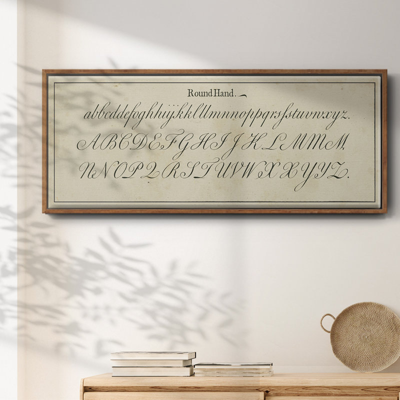 Manuscrit de l'échantillonneur IV - Toile encadrée, H 20 po x l 50 po