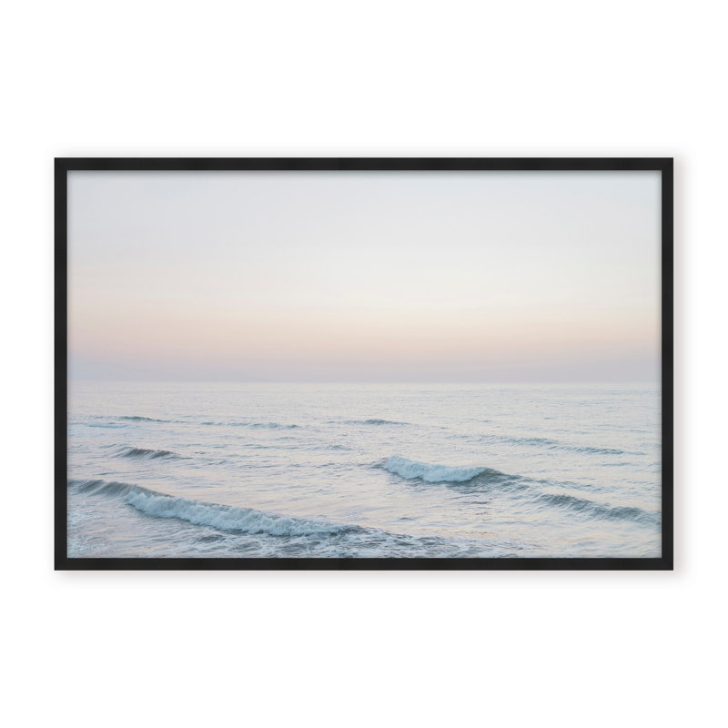 Coastal Retreat Dawn by  - Picture Frame Photograph on Paper, 32" H x 48" W x 1.125" D, Framed Print, White