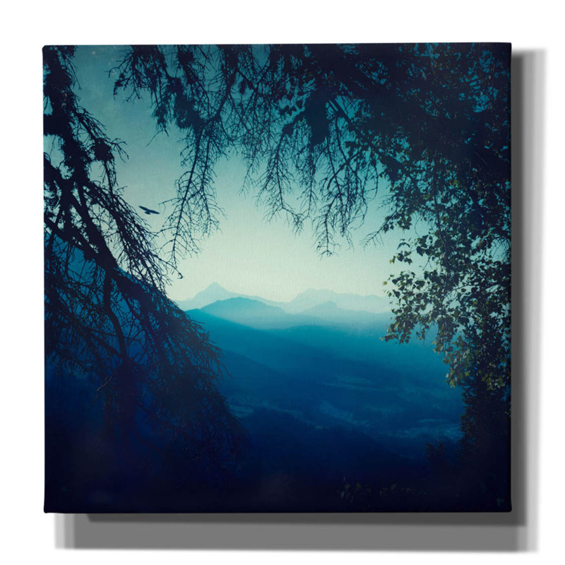 «Blue Morning» par Dirk Wustenhagen, art mural sur toile, H 12 po x l 12 po x P 0,75 po