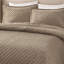 Ensemble de literie en velours Queen, couvre-lit matelassé taupe pour chambre à coucher - 1 pièce