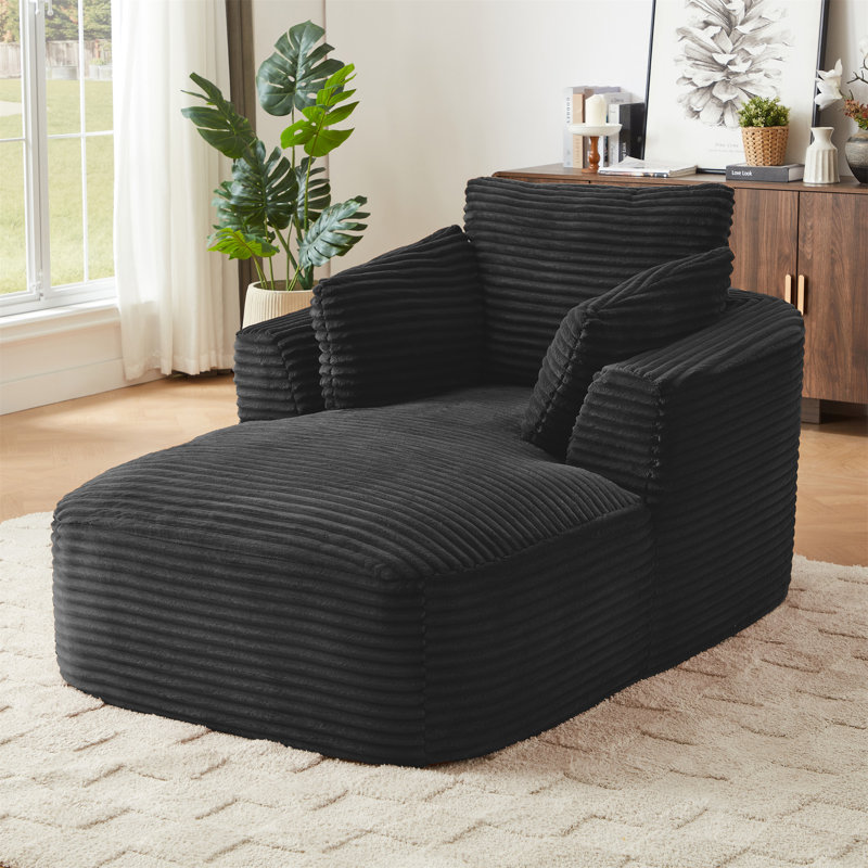 Chaise longue surdimensionnée en velours côtelé d'intérieur