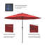 Parasol de marché éclairé 10 pi Shelyn-1415505169