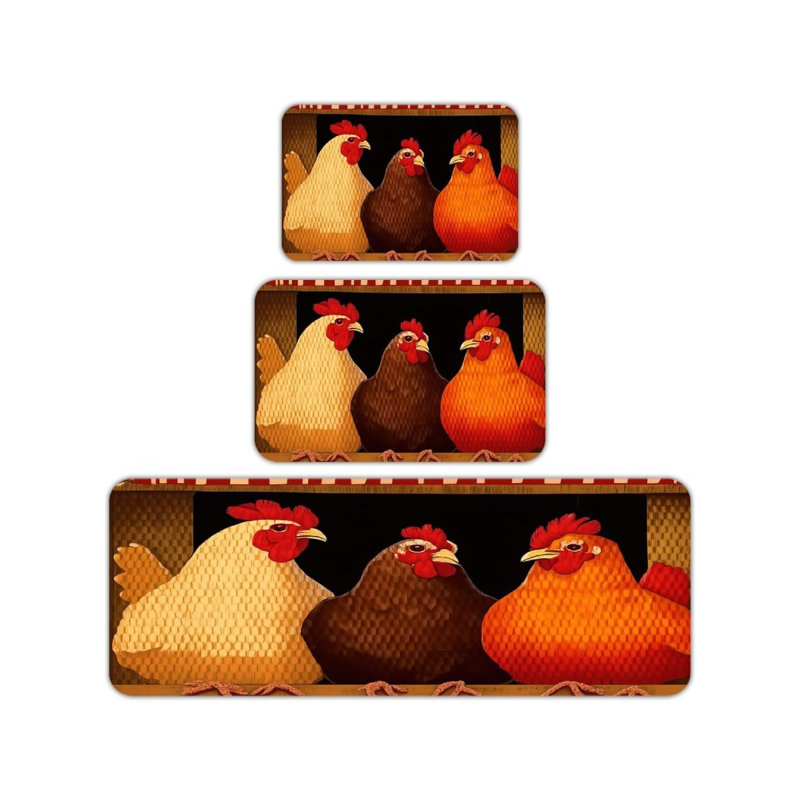 Ensemble de 3 tapis de cuisine Rustic Pumpkin