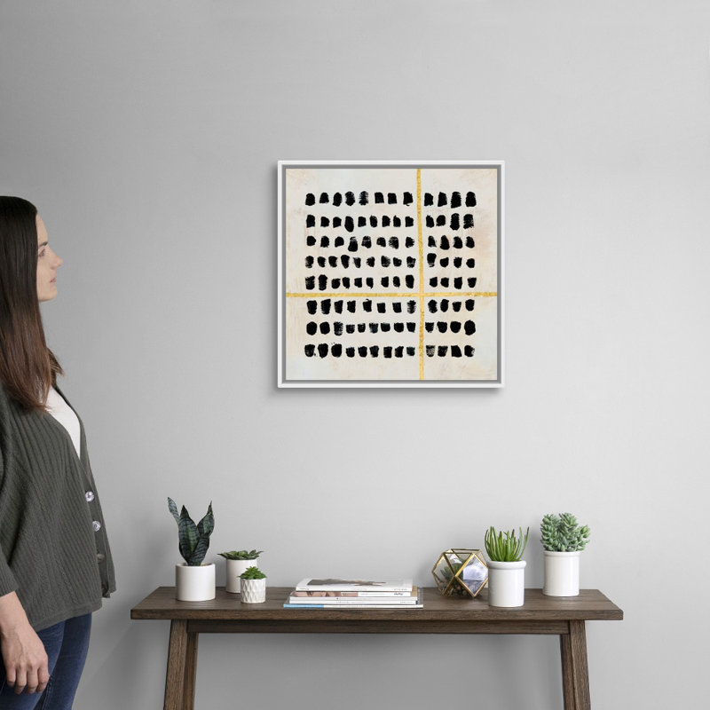 Time - Reproduction d'art sur toile, H 22 po x l 22 po, Toile avec cadre flottant, Blanc
