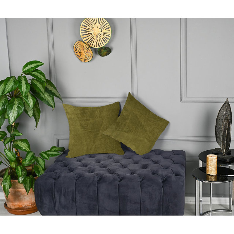 Matte Velvet Cushion Cover - 1 Pc, Lime, 51cm x 51cm