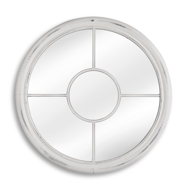 Petree Wood Round Mirror